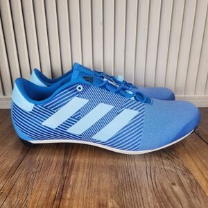 Adidas The Road Shoe Mens Size 8.5 Blue Rush 3 Bolt Road Cycling Shoes GY6829